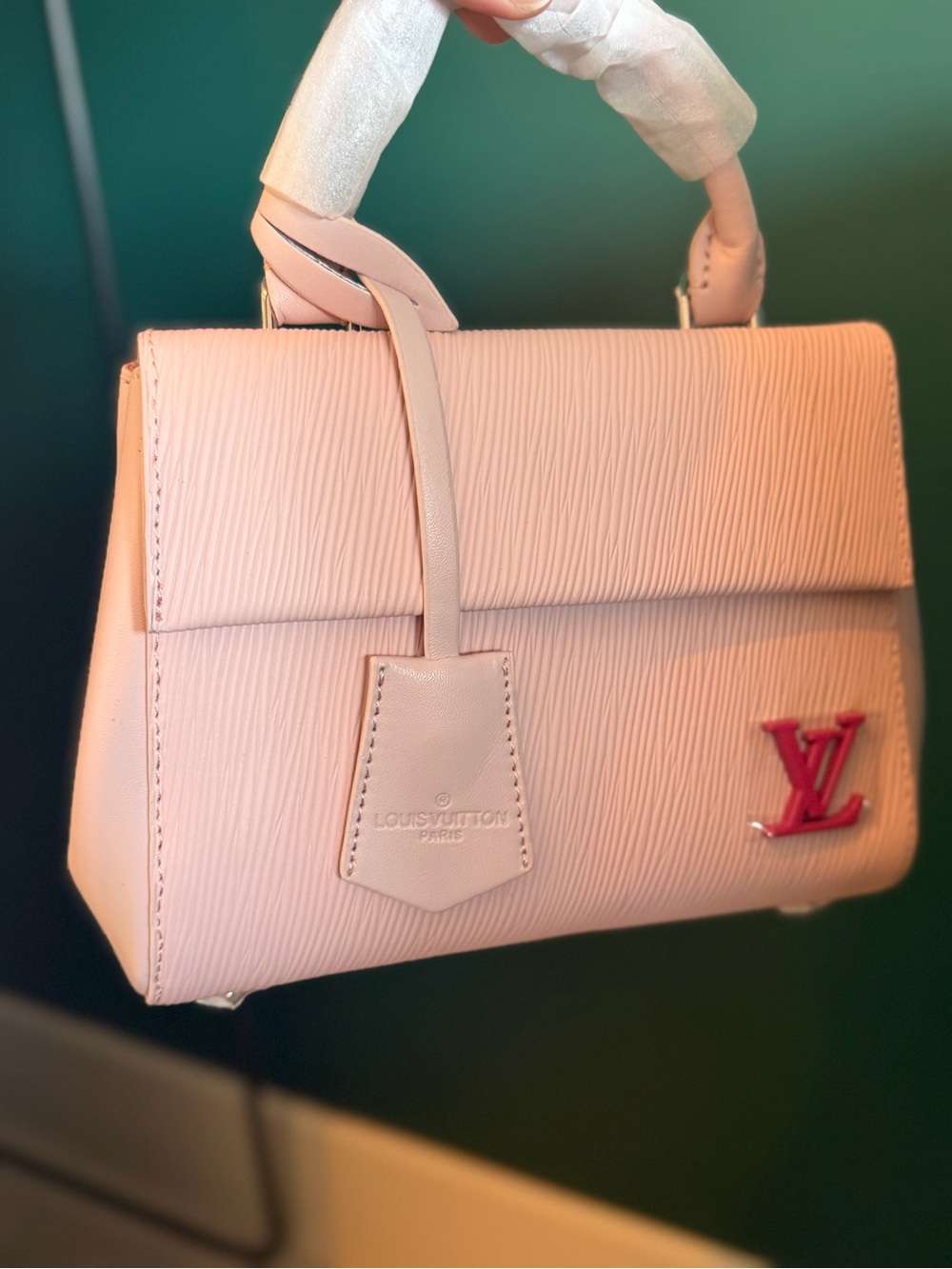 Louis Vuitton Cluny BB Light Pink Top Handle with crossbody strap